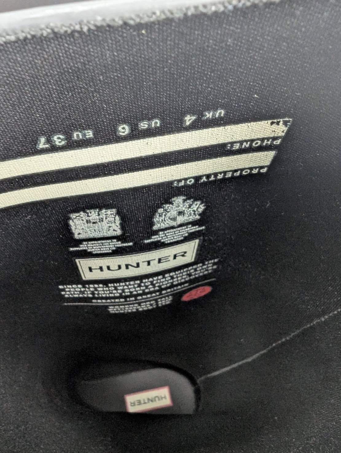 新品 ハンター レインブーツ ブラック ハーフサイズ UK4