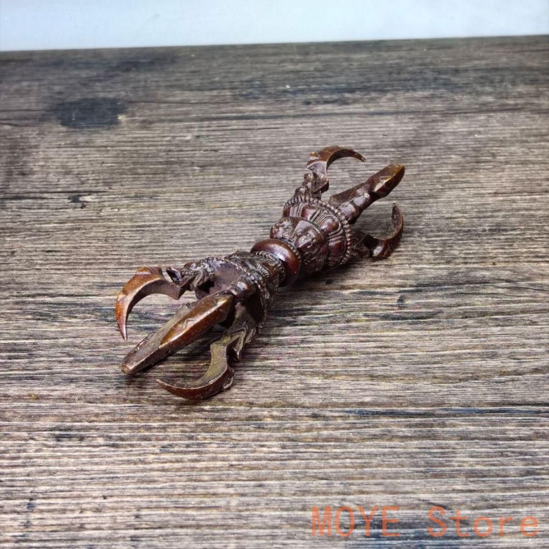 銅 細工 密宗多傑金剛法器 金剛杵 降魔杵 辟邪 開運風水 招財 置物