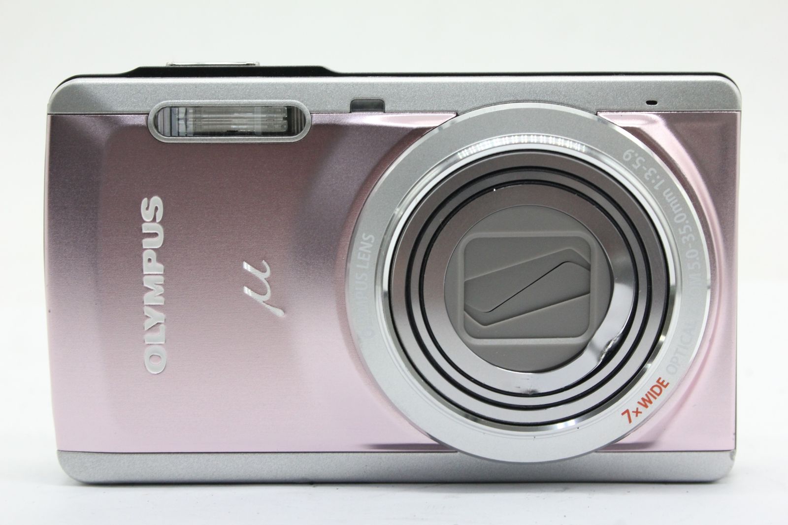 オリンパス 【返品保証】 オリンパス Olympus μ-7040 ピンク 7x Wide バッテリー付き コンパクトデジタルカメラ v1604