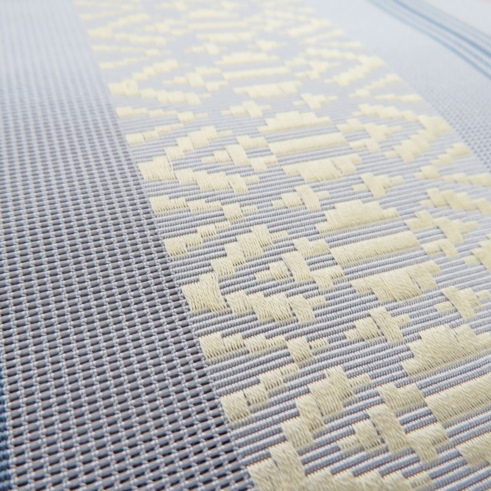 夏名古屋帯 安かっ 菊 青海 白銀 