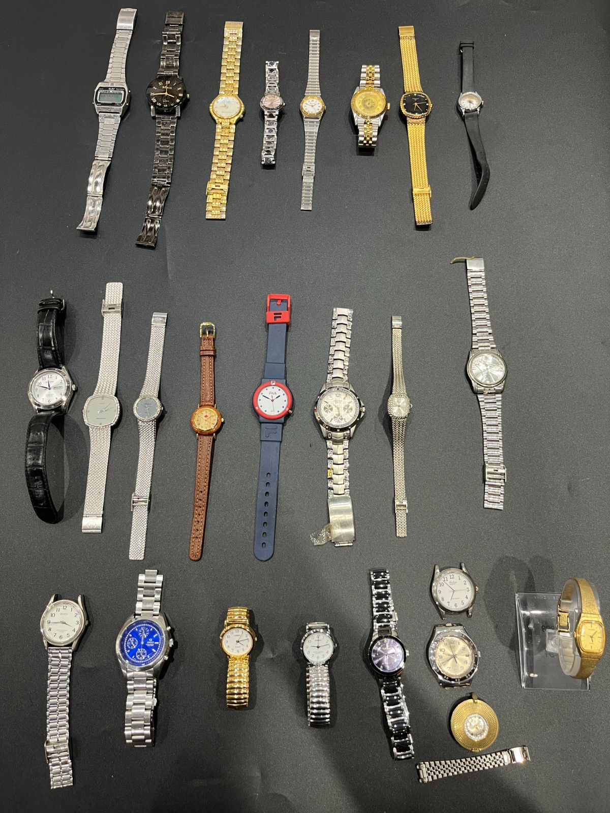 ジャンク時計 おまとめ QZ|手巻き 25点セット 総重量1190.4g C080