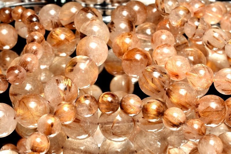 タイガータイチンルチルクォーツ 金運 パワーストーン ブレスレット