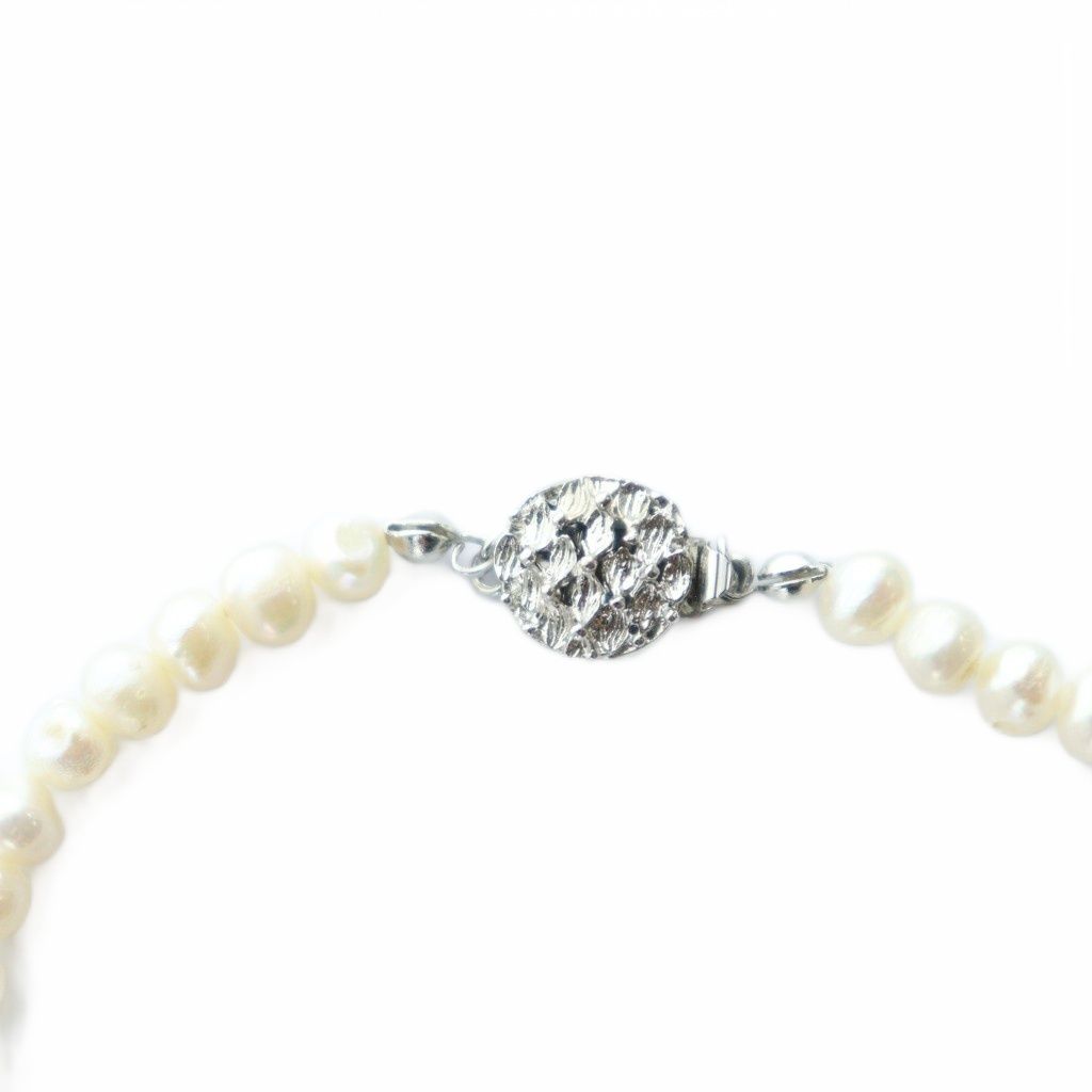 ノーブランド品 ネックレス アクセサリー パール 真珠 Silver925 6mm  