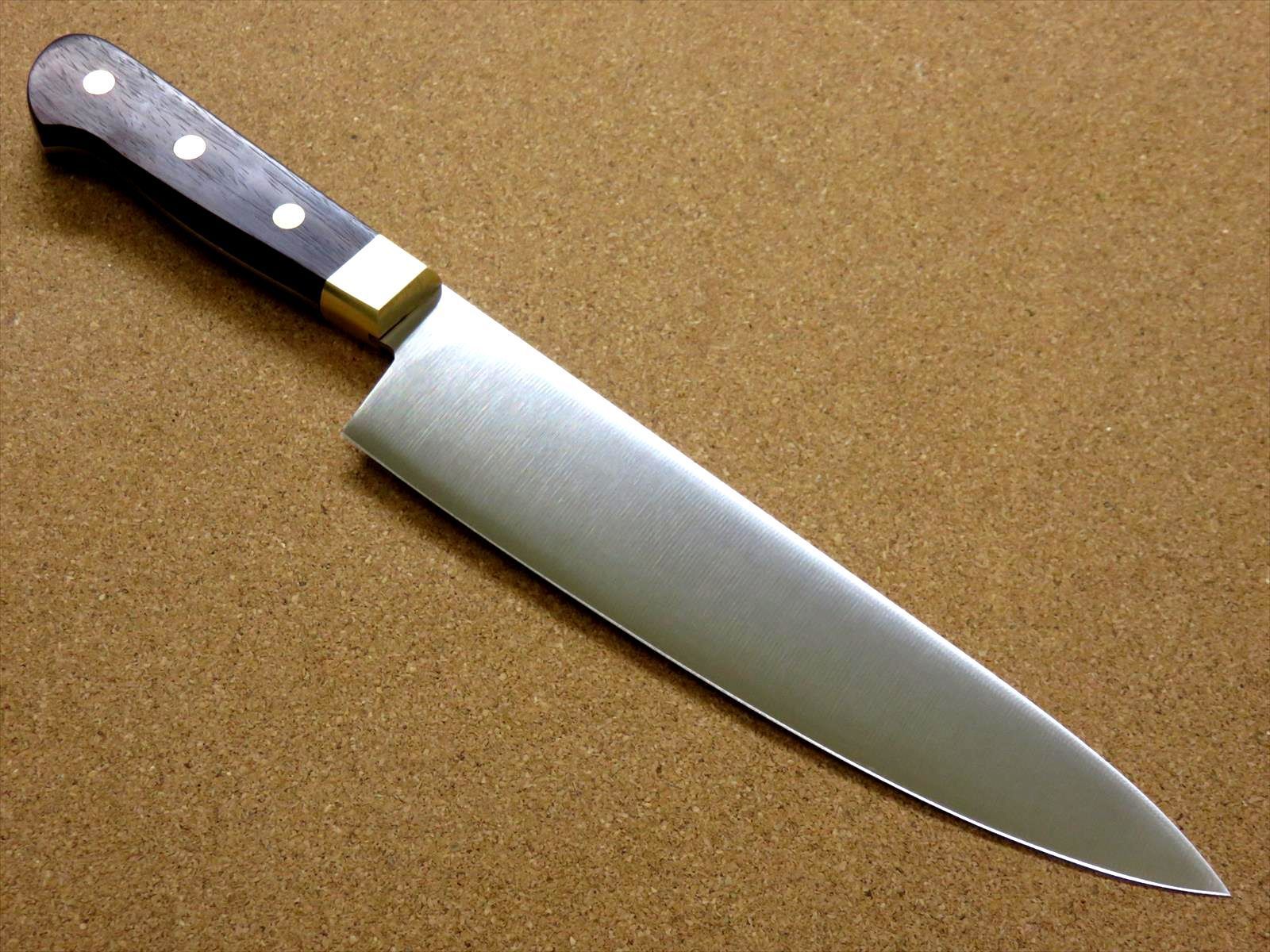 関の刃物 牛刀 20cm (200mm) Proline 8Aステンレス鋼 真鍮口金付 両刃