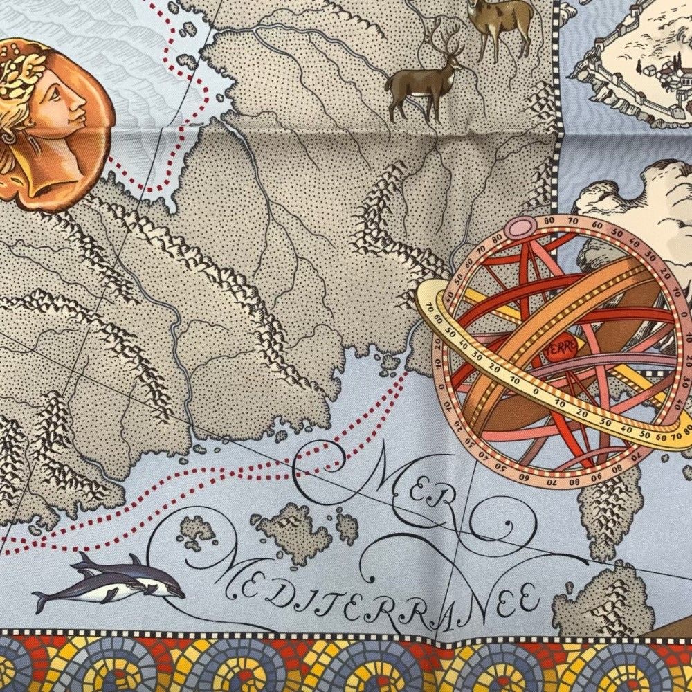エルメス カレ90 Le Voyage De Pytheas ピュテアスの航海 Hermes Scarf 