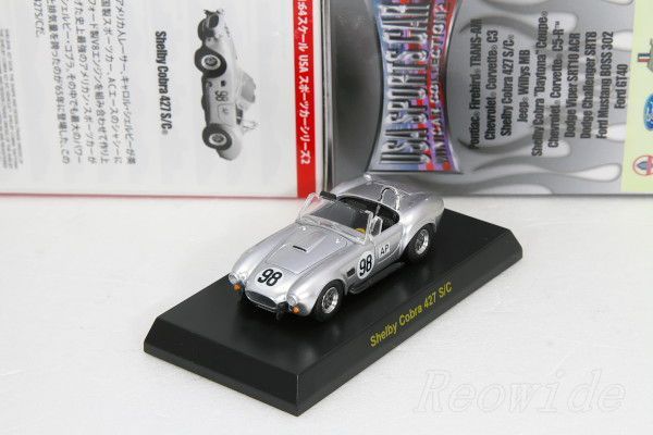 中古品＞京商 1/64 シェルビーコブラ 427 S/C シルバー #98 ※カード