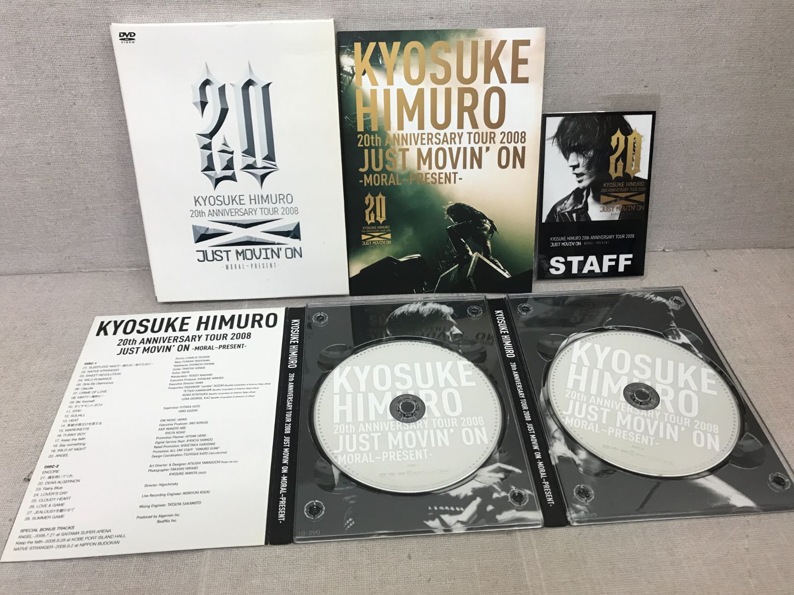 JUST MOVIN'ON初回限定盤DVD 氷室京介 Amazon.co.jp: KYOSUKE HIMURO 20th ANNIVERSARY TOUR 2008 JUST