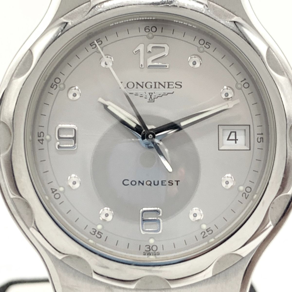 〇〇LONGINES ロンジン CONQUEST コンクエスト クォーツ 腕時計 L1 631 4 シルバー