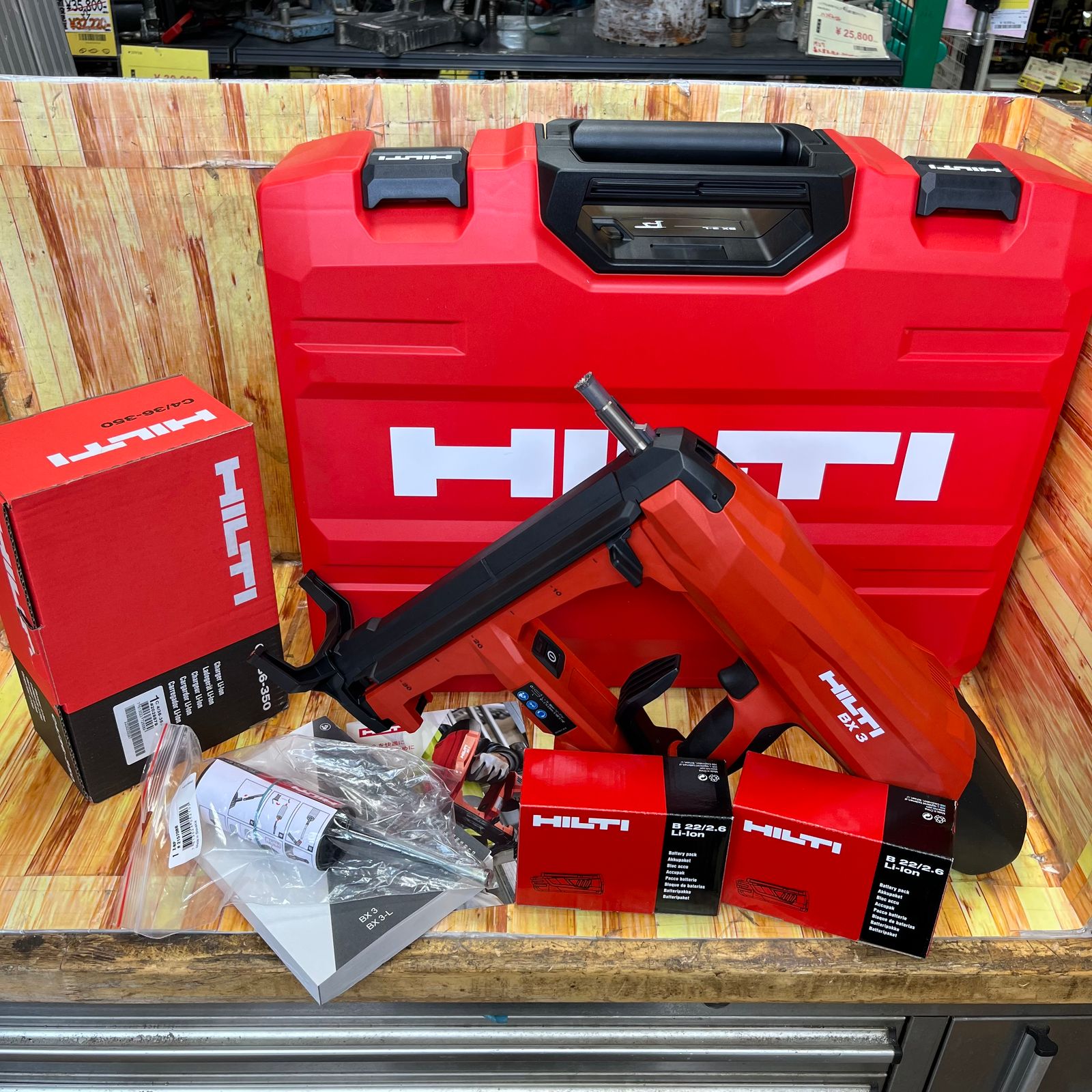 ☆ヒルティ(Hilti) コードレスガスネイラ BX3-L バッテリー2個付き 