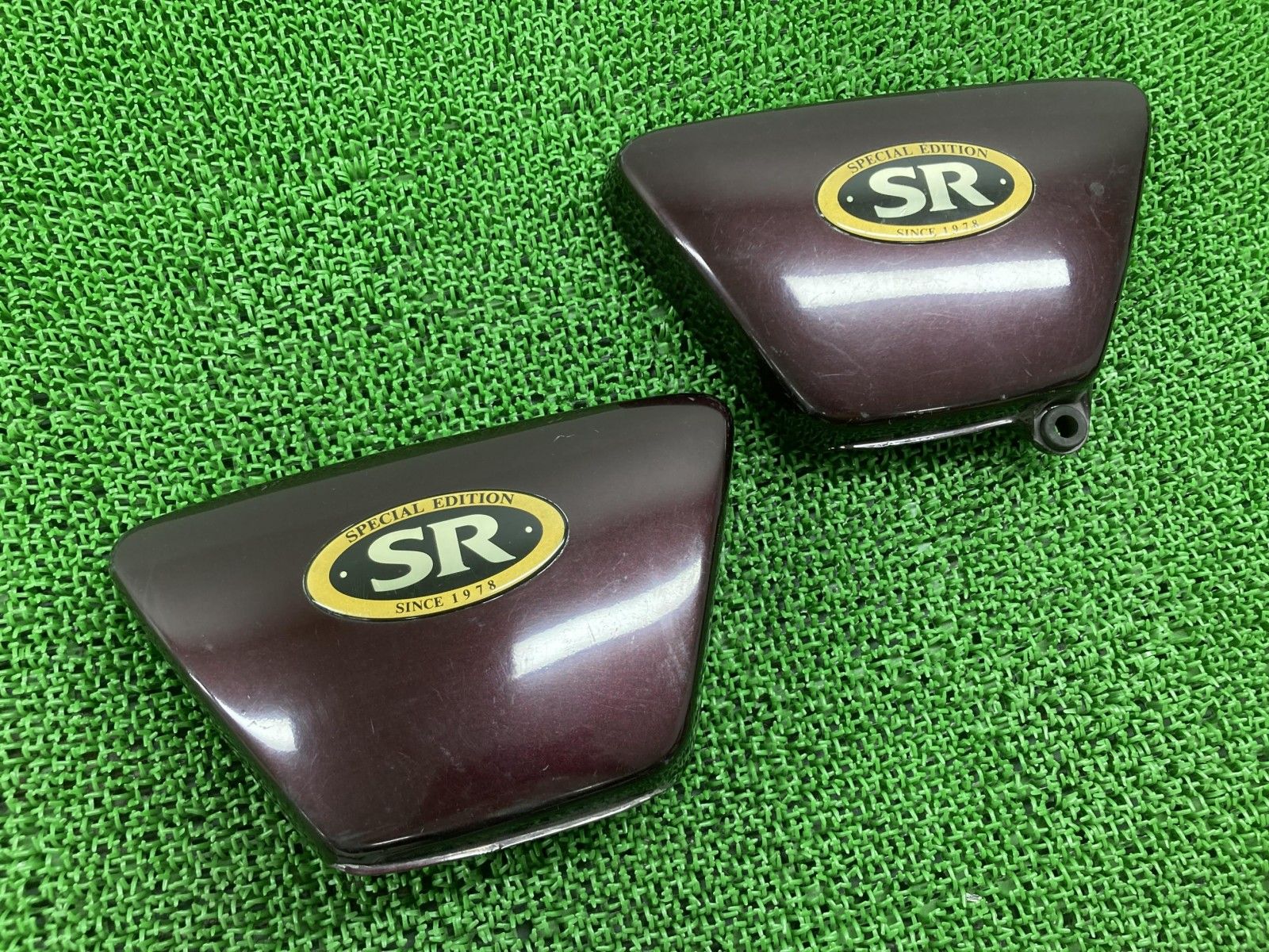 SR400 サイドカバー 左右 ミヤビマルーン ヤマハ 純正 バイク 部品 1JR