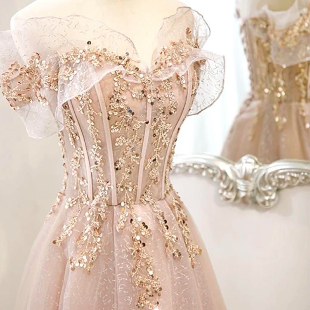 袖のフリルが イブニングドレス 大人 おとなかわいい スカート モード系ロマンチックドレス クラシカルワンピース