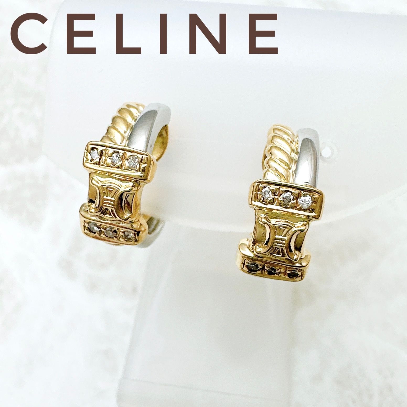 美品:glowing_star:CELINE トリオンフ ダイヤモンド コンビ レディース