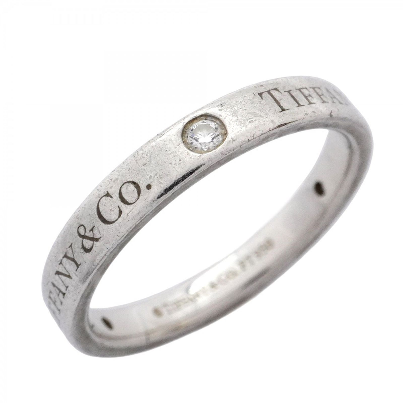 TIFFANY ティファニー フラット バンド プラチナ リング 13.5号 ティファニー(Tiffany) ティファニー リング フラットバンド 3PD