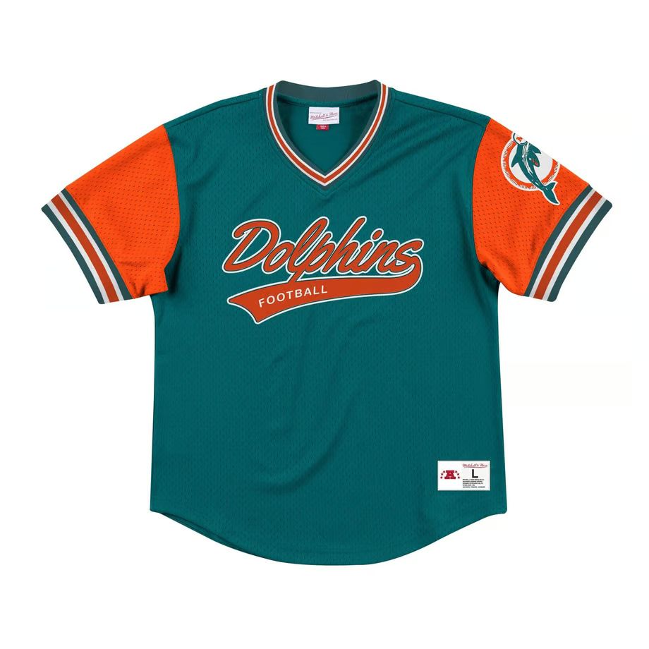 Mitchell-Ness ミッチェル-ネス NFL マイアミ ドルフィンズ Vネック T.PROSPECT ジャージ