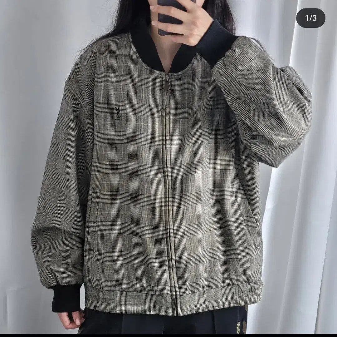 YVES SAINT LAURENT イヴサンローラン ブルゾン チェック 【公式通販】