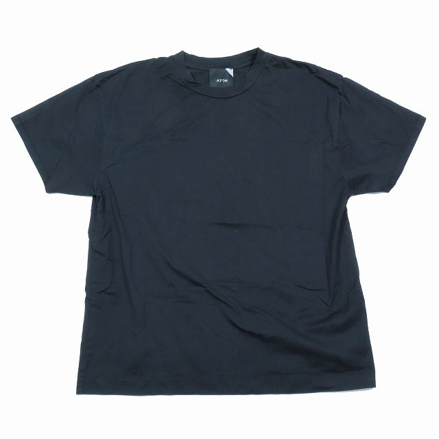 ATON ブラック フリーサイズ Tシャツ　02 19SS エイトン ATON Tシャツ 半袖 クルーネック カットソー 02