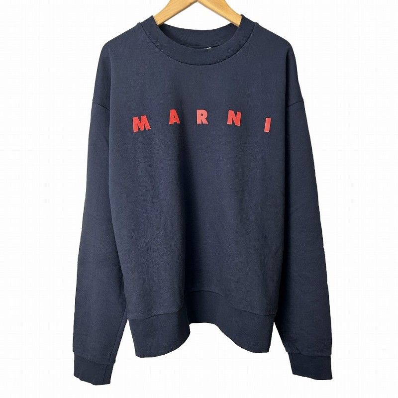 マルニ MARNI スウェット トレーナー 紺 ネイビー 44 メンズ - メルカリ