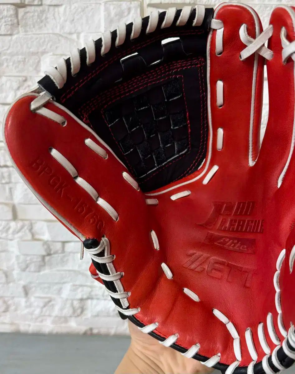 播州硬式グローブ 赤 即日発送対応】播州グラブ 硬式軟式兼用グラブ 内