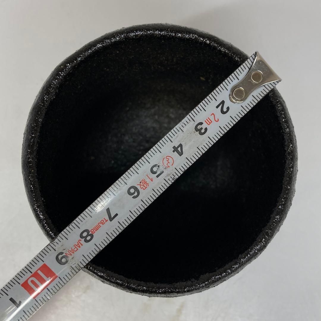 佐々木昭楽　長次郎写風折　黒茶碗　共箱　高さ10.5㎝　東ま5-1109② 佐々木昭楽 長次郎写風折 黒茶碗 共箱 高さ10.5㎝ 東ま5-1109②