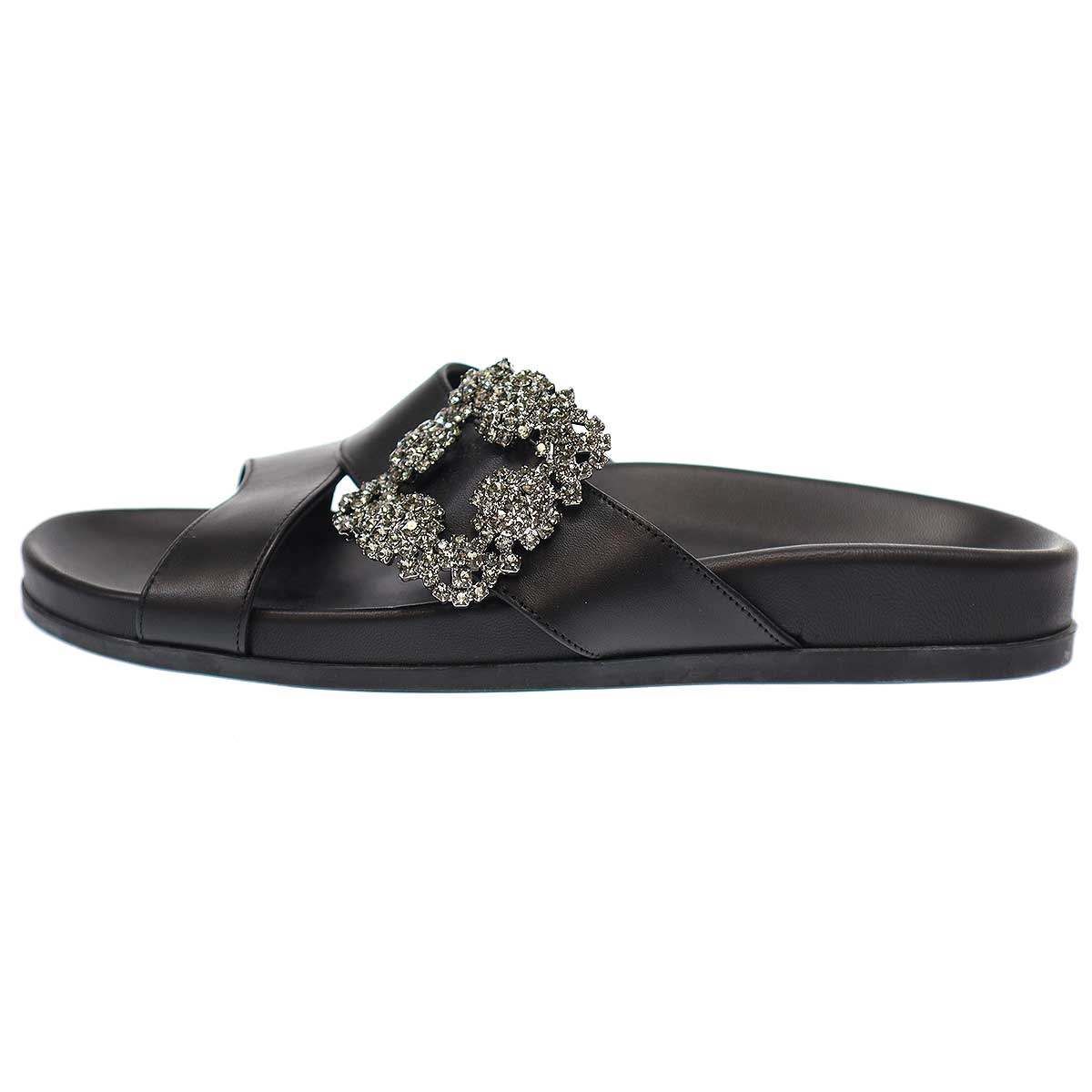 直営店【MANOLO BLAHNIK】CHILANGHI ジュエルバックル サンダル 直営店【MANOLO BLAHNIK】CHILANGHI ジュエルバックル サンダル