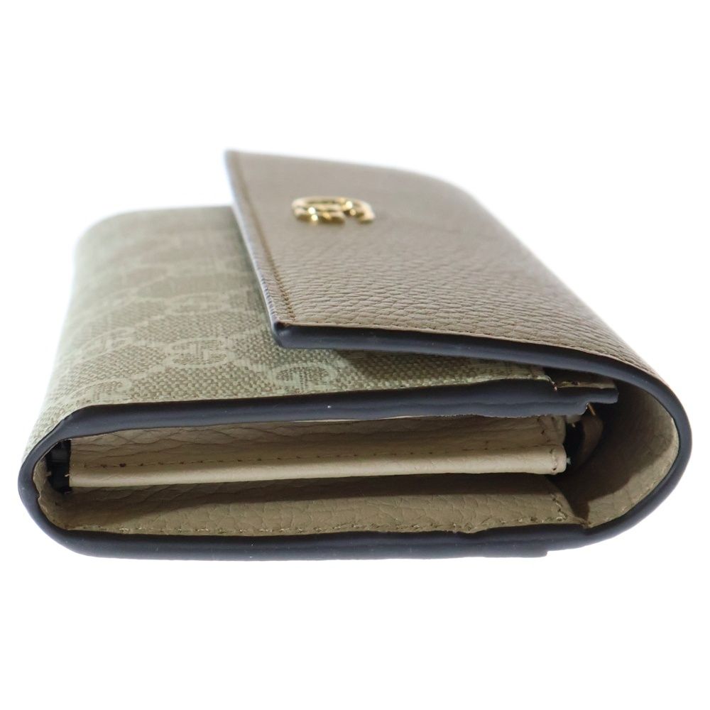 【現行・未使用級】GUCCI 長財布 GG柄 スプリーム マーモント クリーム GUCCI (グッチ) GGマーモント GGスプリーム 三つ折り財布 長財布