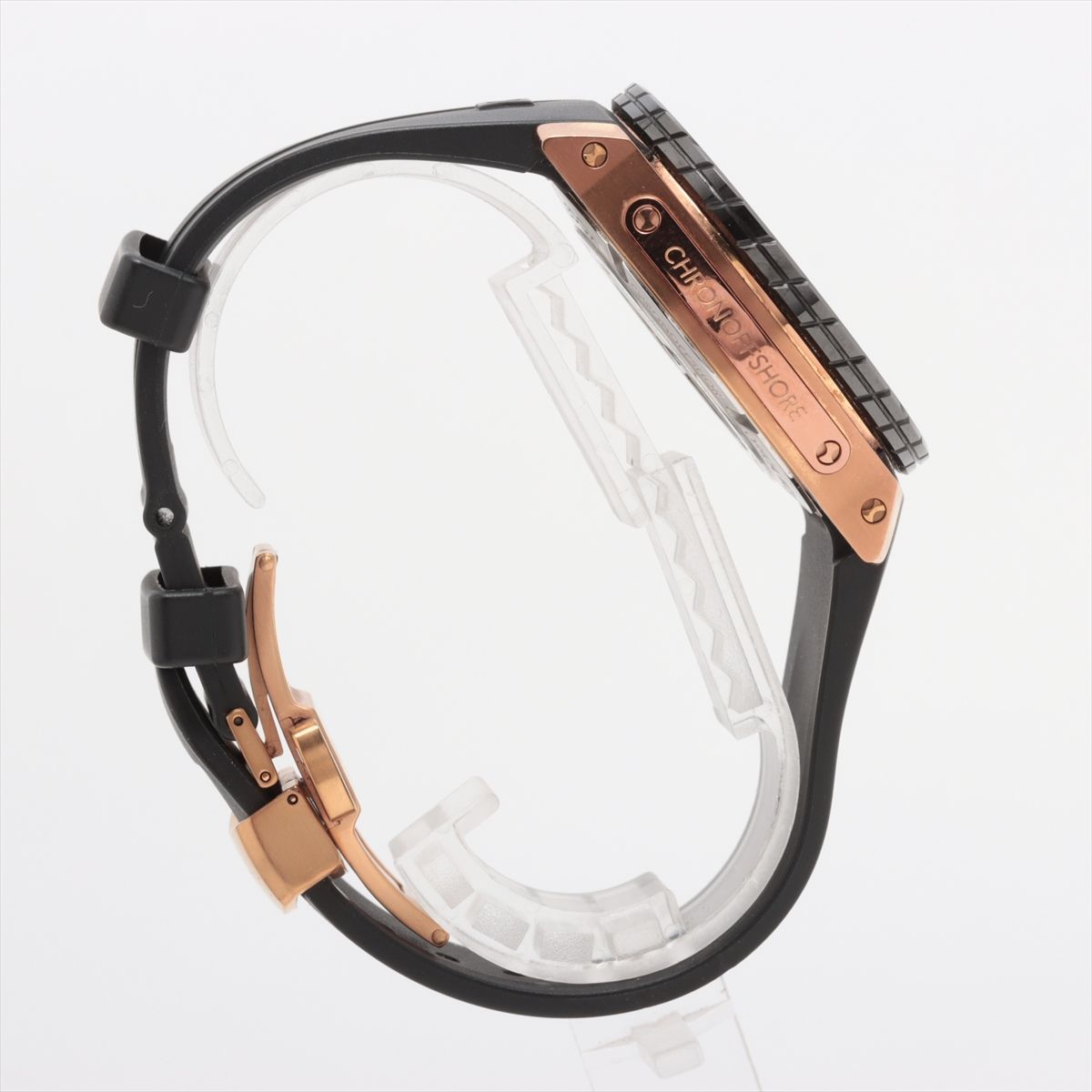 美品 エドックス EDOX クロノオフショア1 SS×ラバー QZ 10220