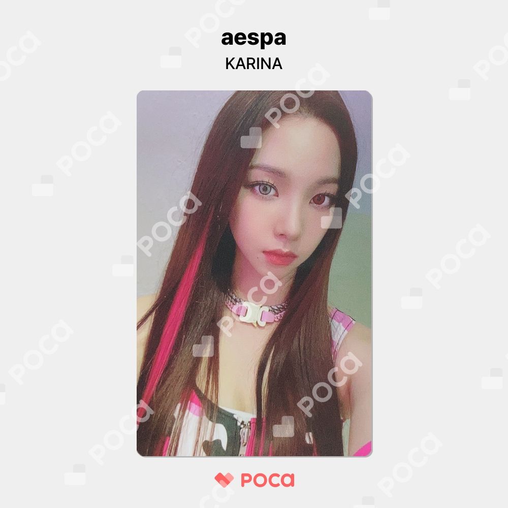aespa エスパ　カリナ　カフェ　mu-mo 特典　トレカ 当季大流行 mu-mo カフェ カリナ エスパ aespa 特典 CD トレカ K