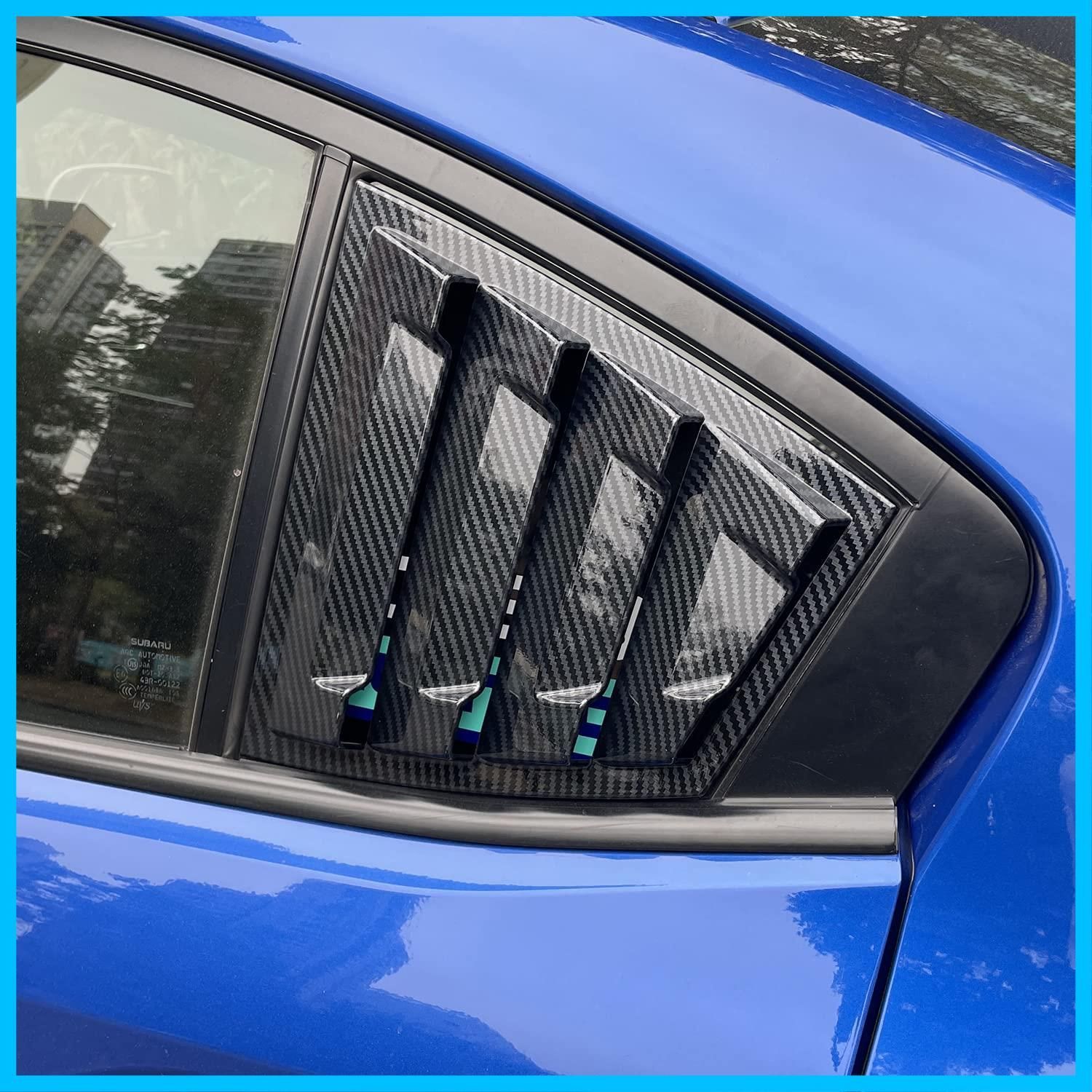 【送料無料】HIGH FLYING スバル WRX S4 STI VAG/VAB型2014-2021 に適合 カーボン調 リア ウインド シャッター ガーニッシュ 傷防止 爪キズ防止 強い粘着力 2枚ABS ドレスアップカバー リム