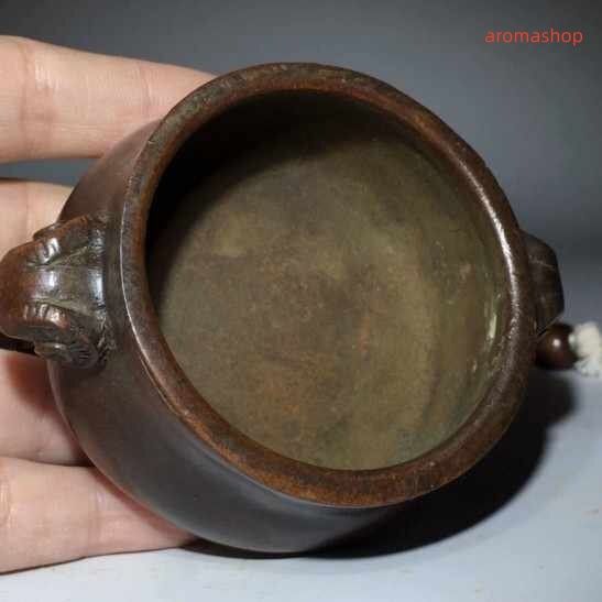銅器香炉　茶道香炉　仏堂香炉 装飾品 工芸品　置物 高岡銅器 香炉 | 福 焼色 | 銅 | 喜泉堂