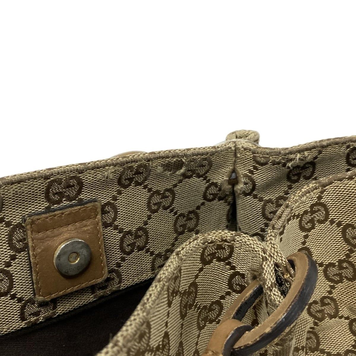 Gucci トートバッグ ベージュ ブラウン GUCCI GG柄トートバッグ ベージュ - メルカリ