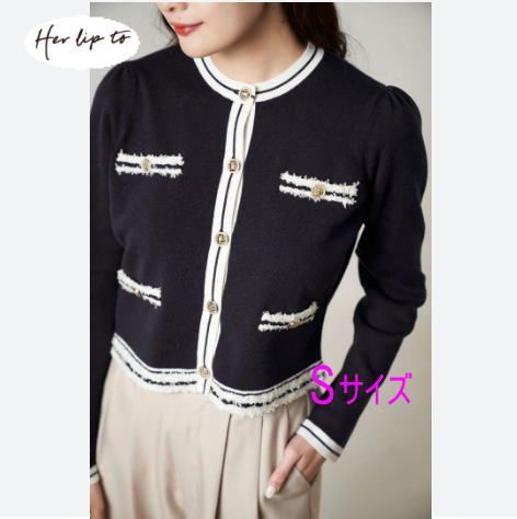 タグ付き】Classic Bicolor Knit Cardigan ニット トップス カ