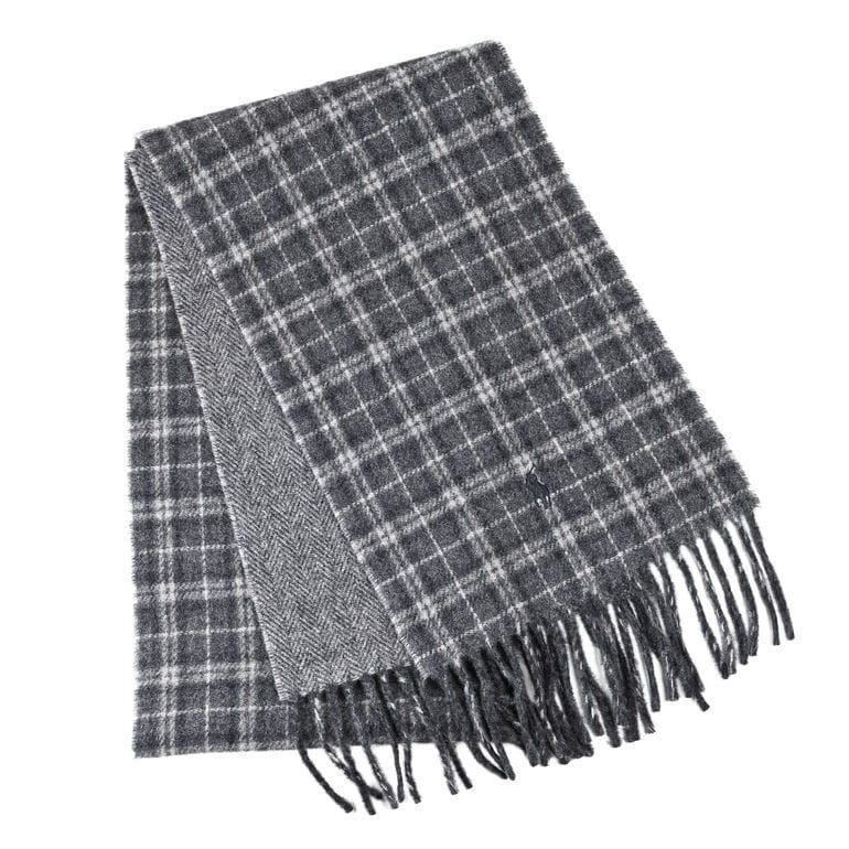 ポロ ラルフローレン POLO RALPH LAUREN マフラー リバーシブル チェック柄 メンズ レディース 男女兼用 グレーチェック PC0945 037