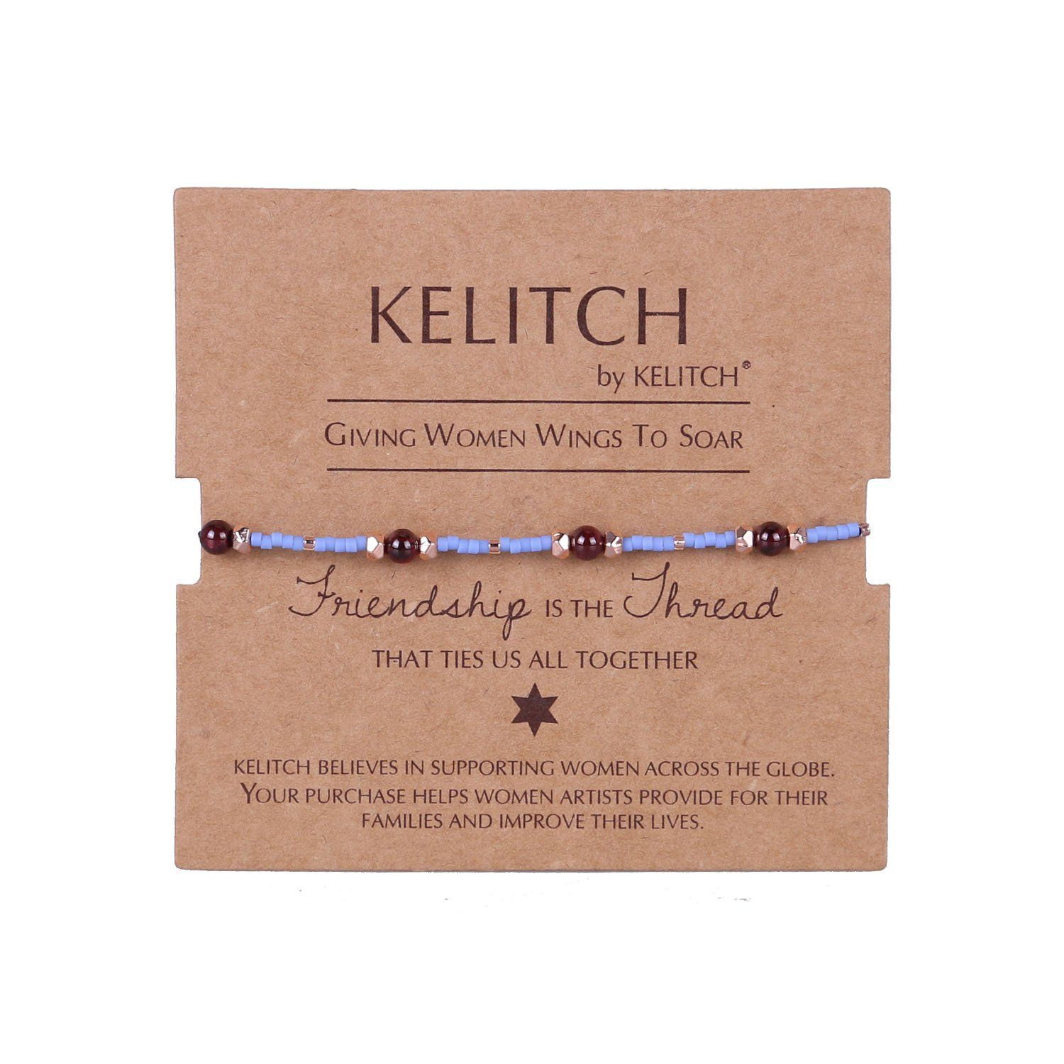 KELITCH 多色シェルビーズの友情ブレスレットハンドメイドラップチャームパール女の子ブレスレットバングル