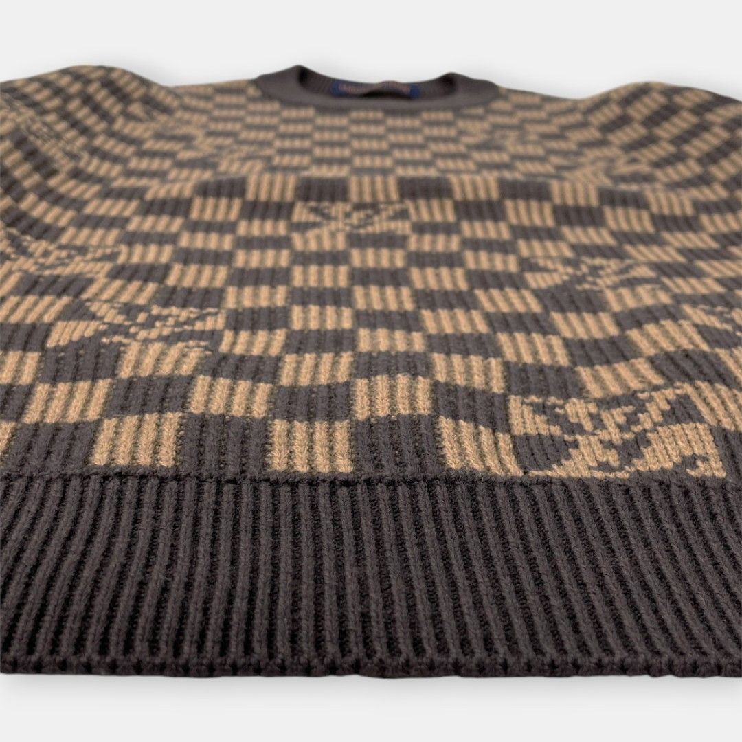 LOUIS VUITTON ルイ・ヴィトン 21AW ダミエ クールネック 長袖 ウール