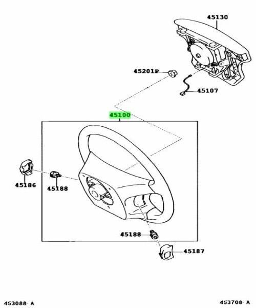 トヨタ 純正 ハイラックスサーフ ハイエース レジアスエース ステアリング ホイールASSY WHEEL ASSY STEERING 45100-58010-B0 TOYOTA