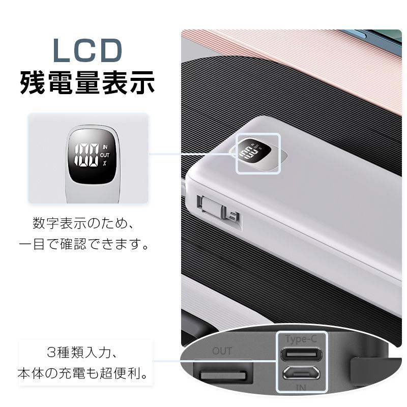 モバイルバッテリー 大容量 30000mAh 4台同時充電 レッド 30000mAh \u0026 4台同時充電power bank モバイルバッテリー 大容量