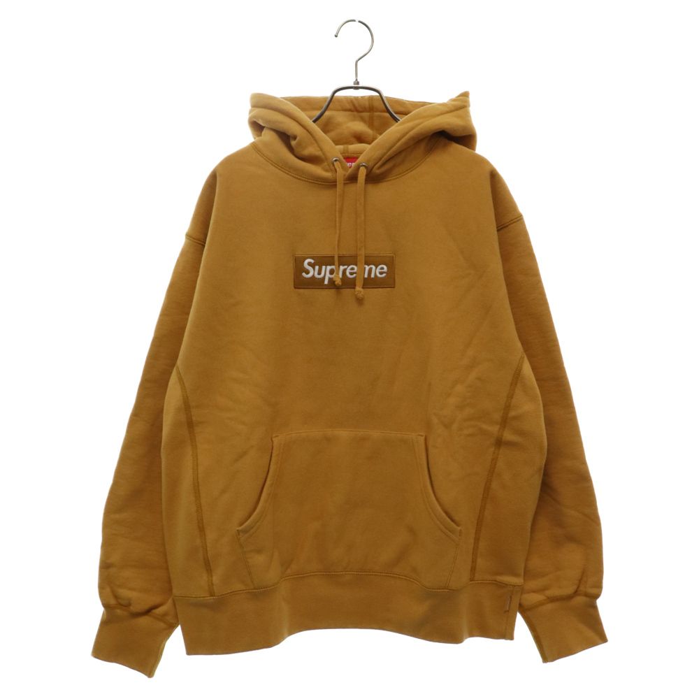 SUPREME (シュプリーム) 21AW Box Logo Hooded Sweatshirt ボックスロゴ フーデッドスウェットシャツ  プルオーバーパーカー マスタード - メルカリ