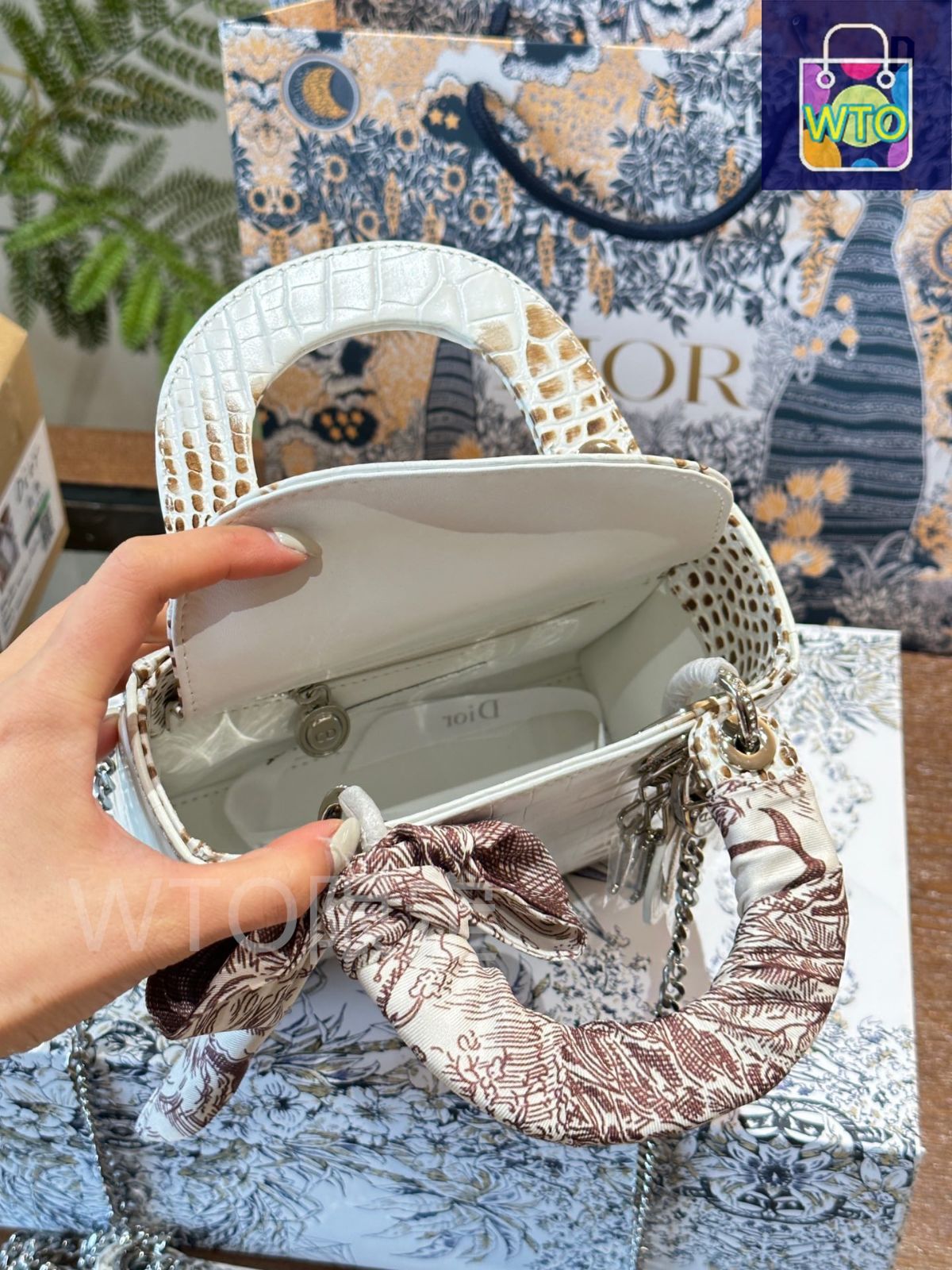 今日特価】Dior Lady ヒマラヤ クロコダイル バッグ