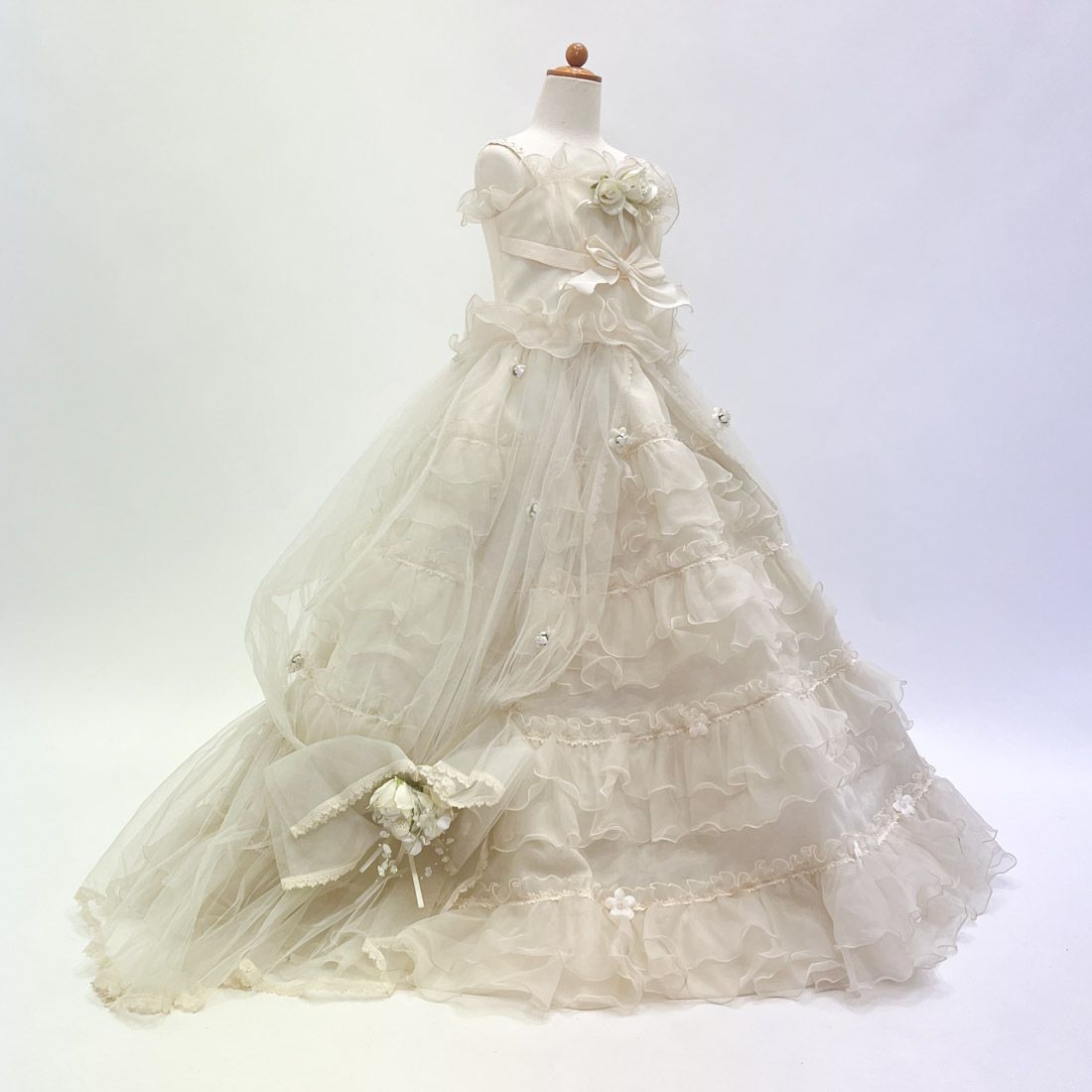  キッズドレス 子供ドレス ホワイト系 サイズ7 KD-56 ドレス フォーマル ドレス スーツ