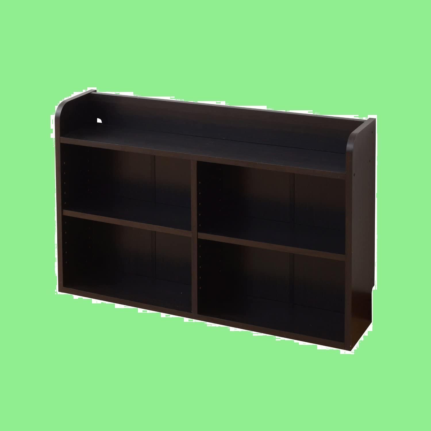 新着商品 組立品 ラック ダークブラウン 本棚 棚板可動 コード通し BHSR-6090 DBR 幅90×奥行20×高さ60cm ヘッドボード 山善