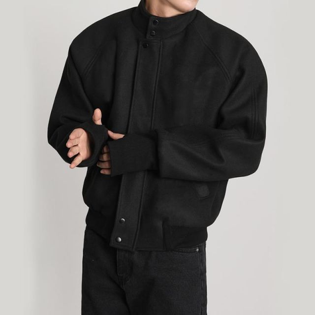 秋冬 メンズ  服 シンプル ファッション オシャレ 大人 かっこいい 大きいサイズ ストリート 紳士服 ジャケット ハイエンド 冬 カジュアル ゆったり スタンドカラー ウール トップス