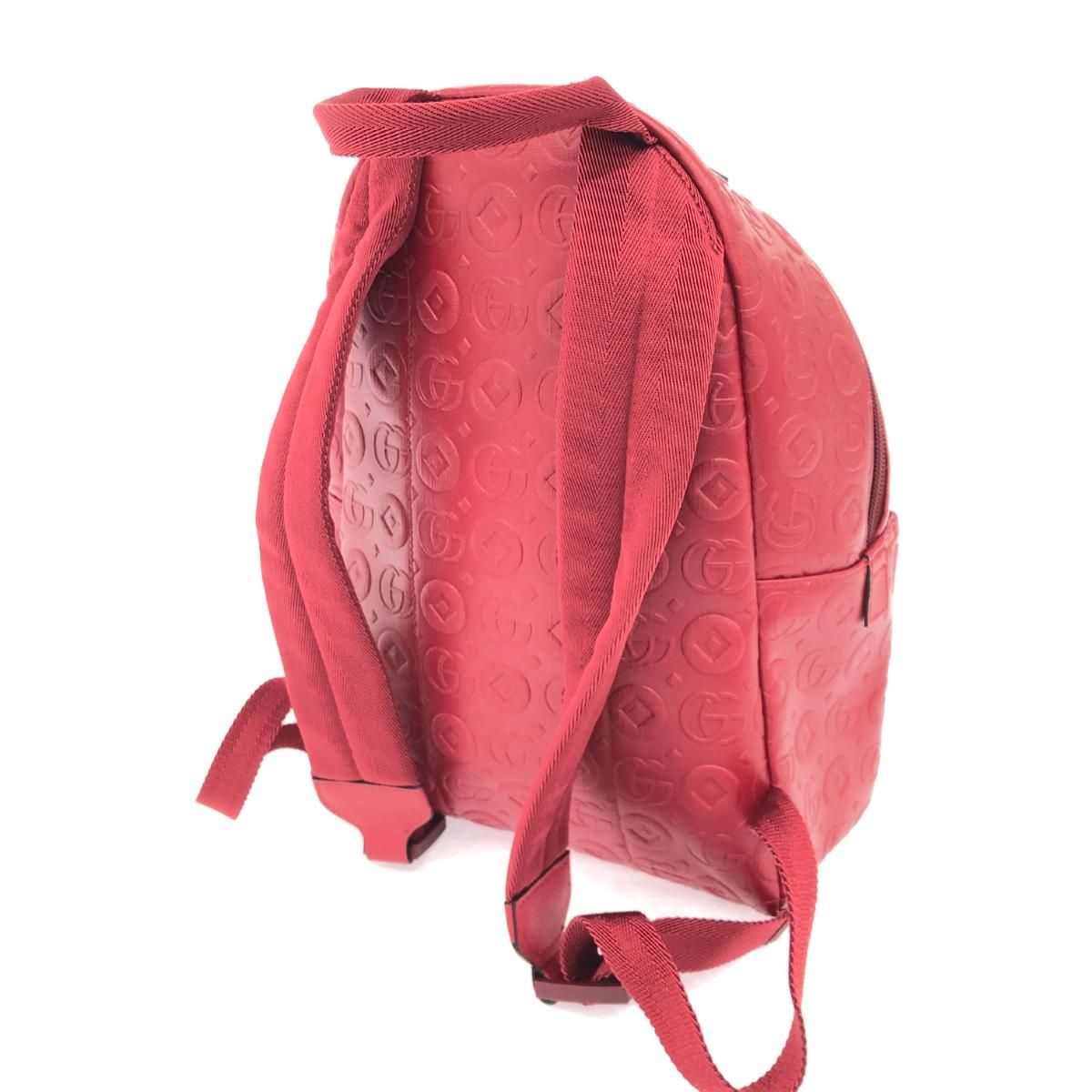 美品 GUCCI グッチチルドレン リュック レッド レザー キッズ