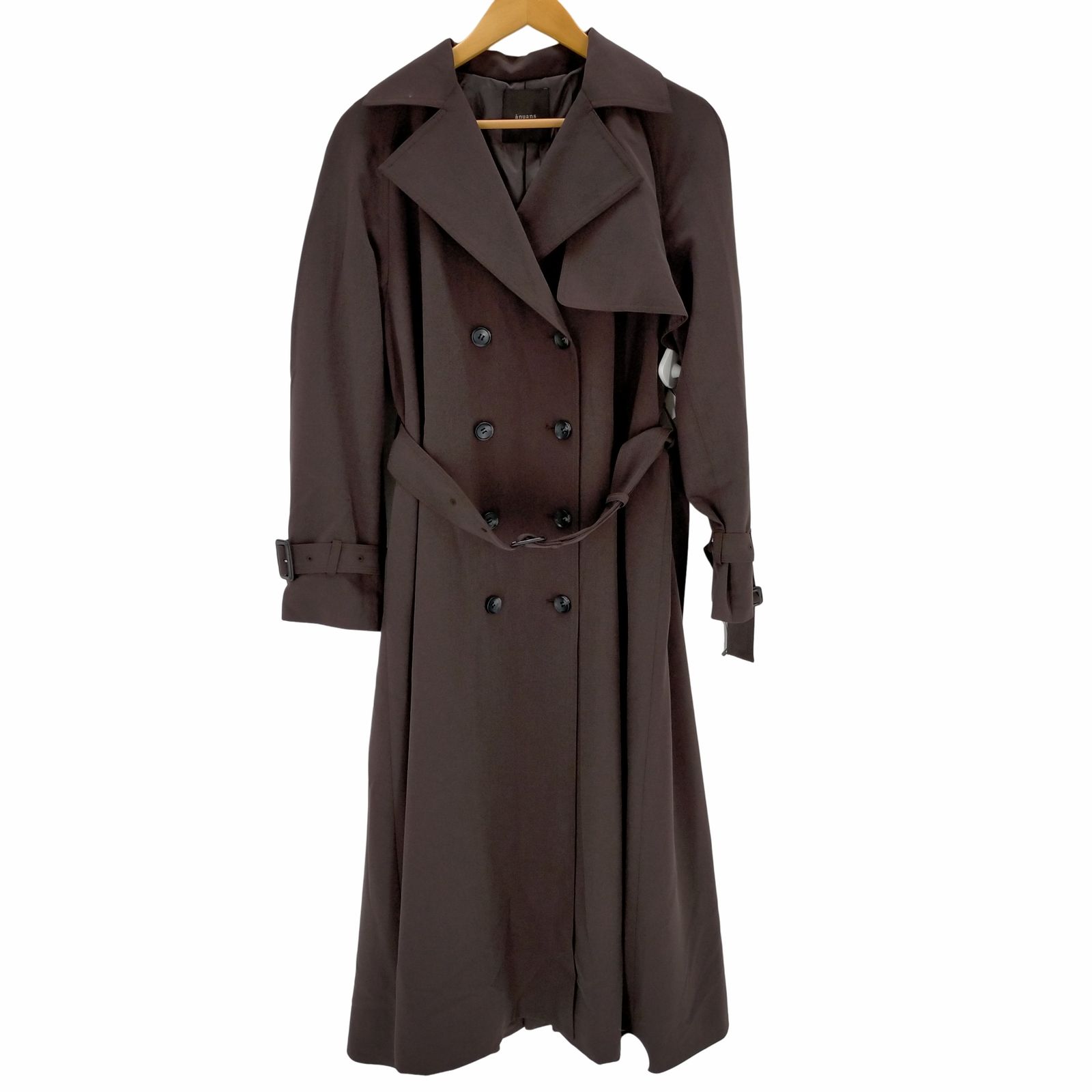 anuans ウールブレンドフレアトレンチコート anuans ウールブレンド