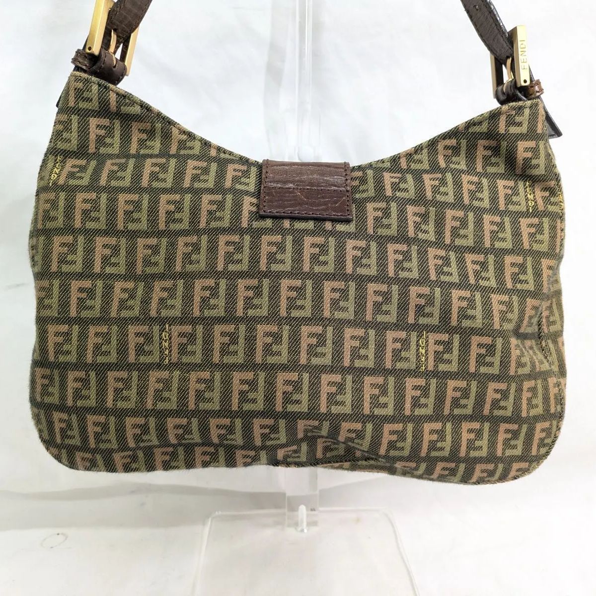 美品！ FENDI/フェンディ ズッキーノ マンマバケット ゴールド金具 