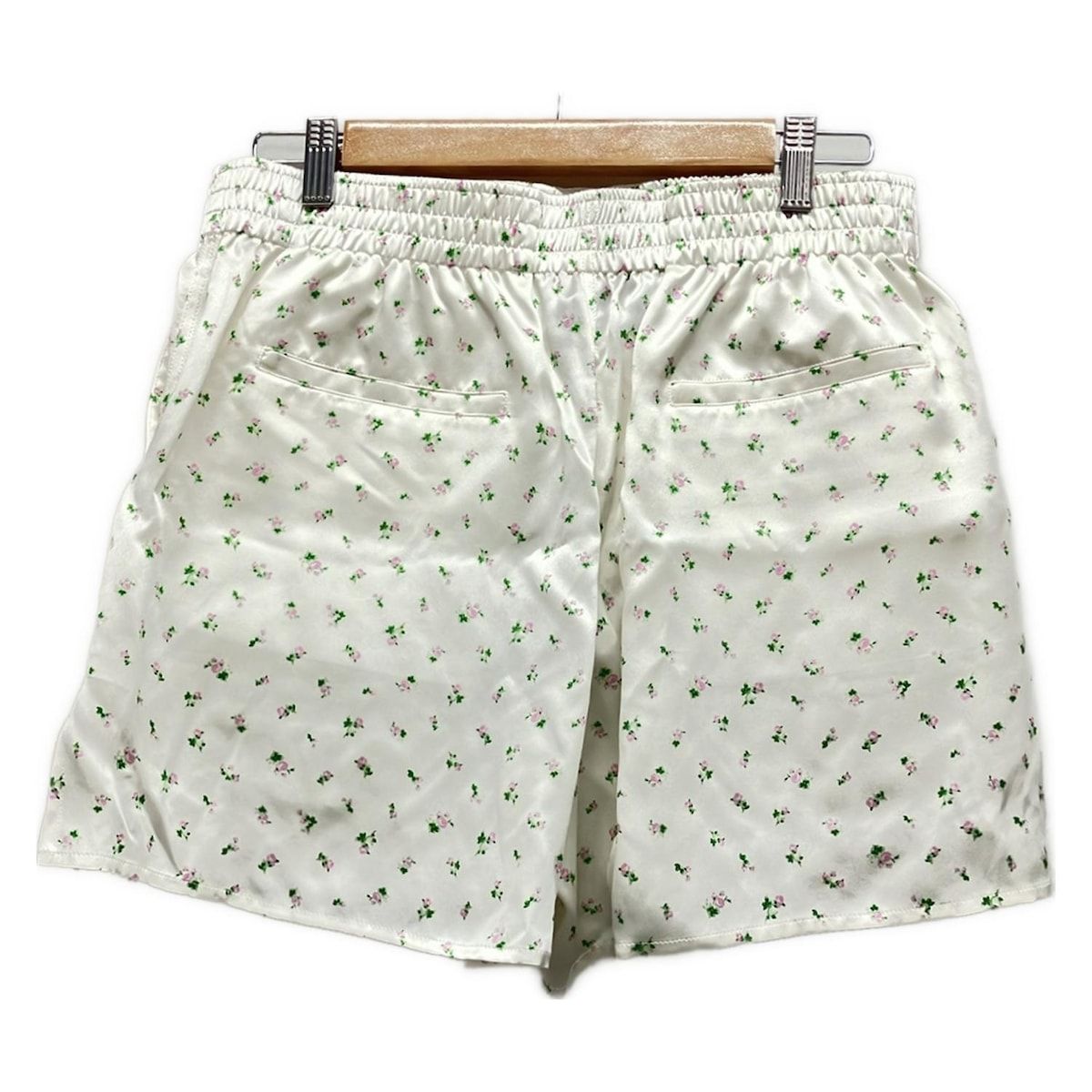 LOEWE ロエベ ショートパンツ サイズ38 M レディース - S359Y1AX16 アイボリー×ピンク×グリーン 花柄 バラ ウエストゴム シルク