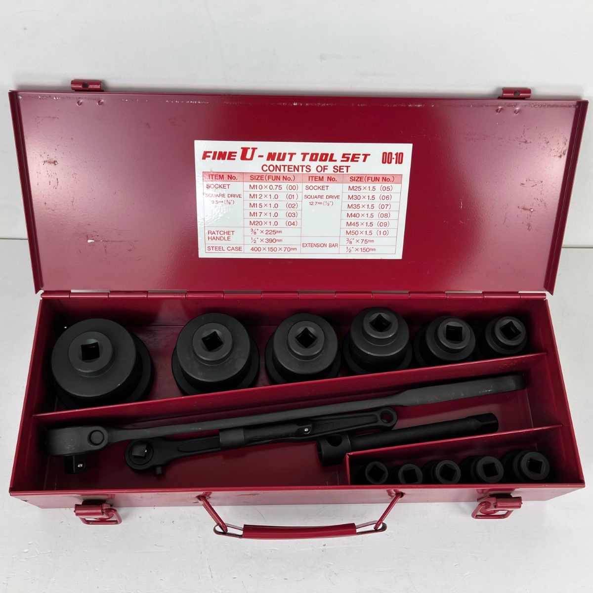 ЗЗ富士精密 M10-50 ナット 締付工具セット FINE U-NUT TOOL SET 00-10