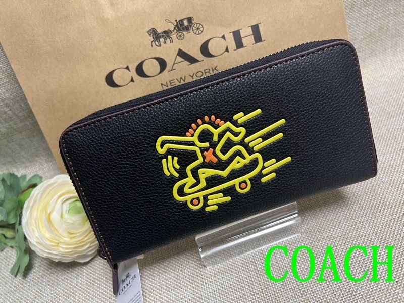 COACH 財布 コーチ 長財布 シグネチャー ジップアラウンド キース ...