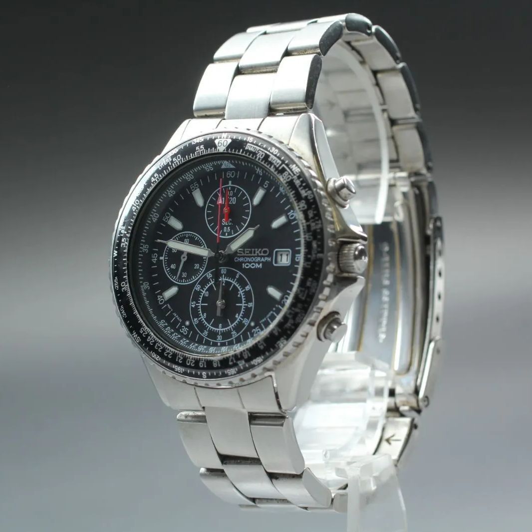 66 【極美品 稼働品】Seiko Flightmaster Pilot 7T92-0CF0 セイコー