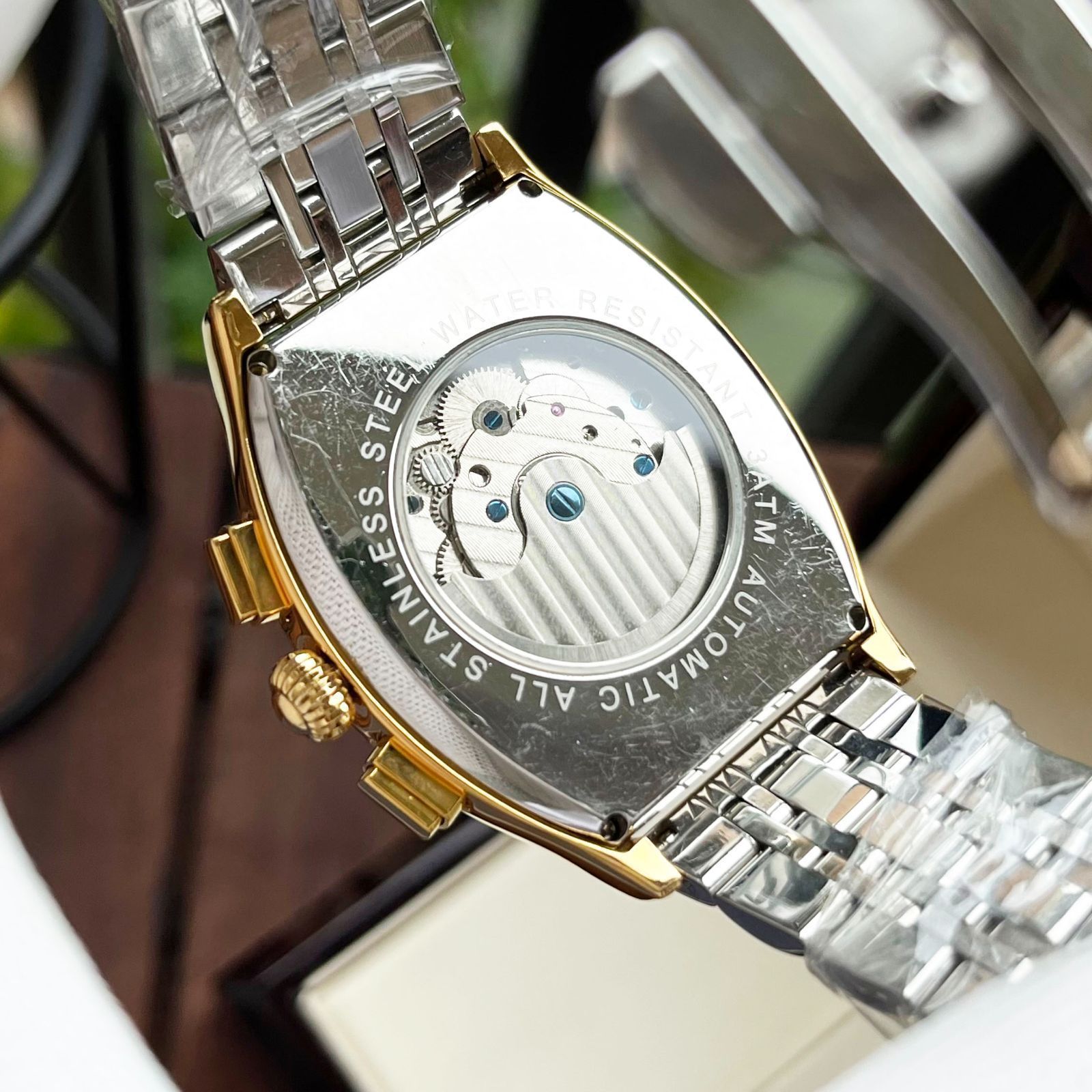 メンズ腕時計 42mm｜自動巻き機械式×316L鋼｜サンレイ文字盤