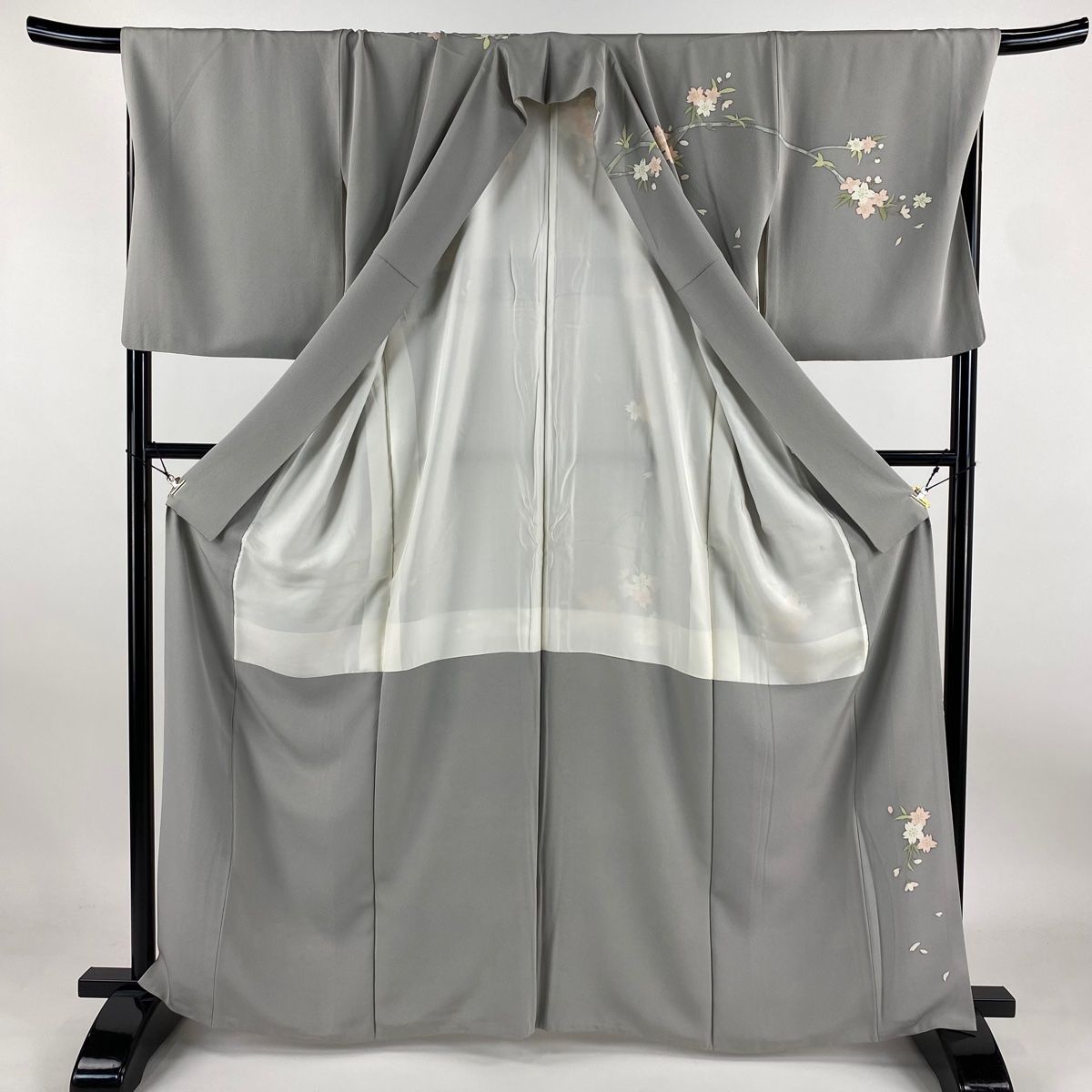 平和屋着物○京加賀友禅 百貫達雄 訪問着 鶉 笹楓文